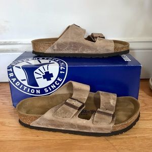 ✨BIRKENSTOCK✨ Arizona Suede Leather Taupe Sandal
